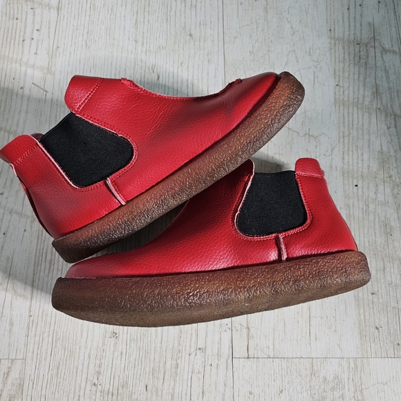 Mordenmiss (Tuo Rui) Chelsea Red Ankle Boots-pull-on- size 7.5 - Picture 2 of 12